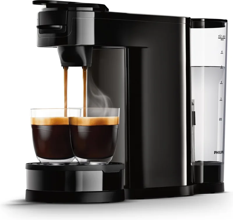 Senseo Switch Koffiemachine HD6592/64 - Pad- en Filterkoffiezetapparaat - Automatische Uitschakeling - Instelbare Intensiteit - Incl Thermische Kan van Philips in Zwart – productfoto