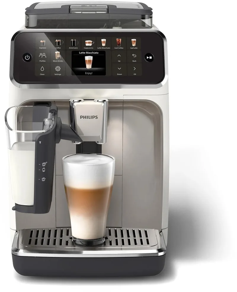 Series 5500 - EP5543/90 - Espressomachine - volautomatische koffiemachine - 20 koffierecepten - Silentbrew van Philips in Wit – productfoto