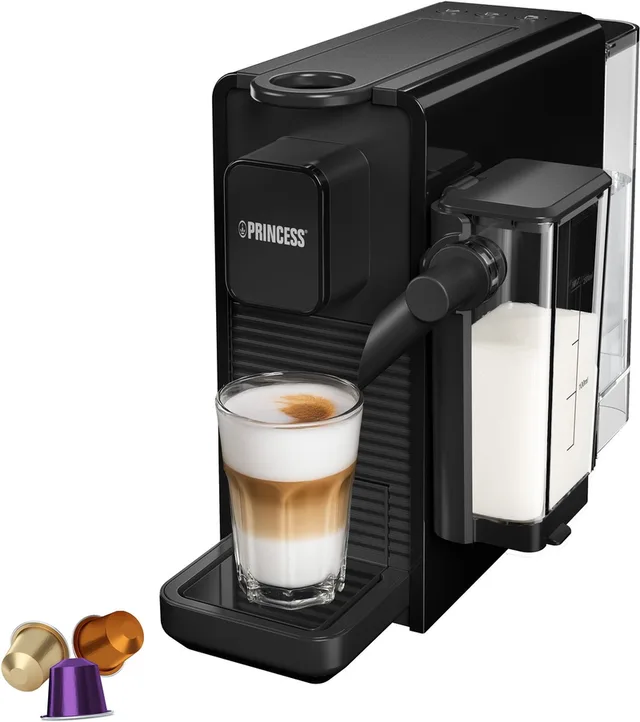 Capsule Koffiemachine met Melkopschuimer - 249455 – Geschikt voor Nespresso – 20 Bar – Espresso, Cappuccino & Latte – Compact – Automatisch Melksysteem - 1400 W