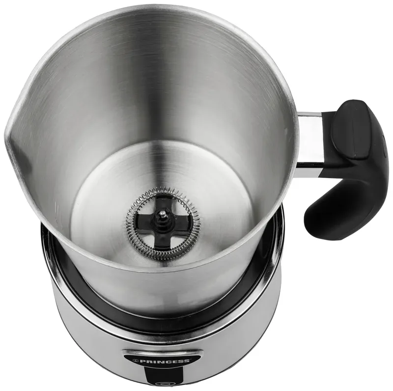 Elektrische Melkopschuimer Princess – PFAS BPA vrij - Uitneembare kan - Vaatwasserbestendig – Droogkookbeveiliging – Temperatuurcontrole - Voor koud schuim, heet schuim en verwarmen - Matcha - Chocola - Cappuccino - Latte - 3-in-1 - 243005 van Princess in Rvs – productfoto 2 van 2