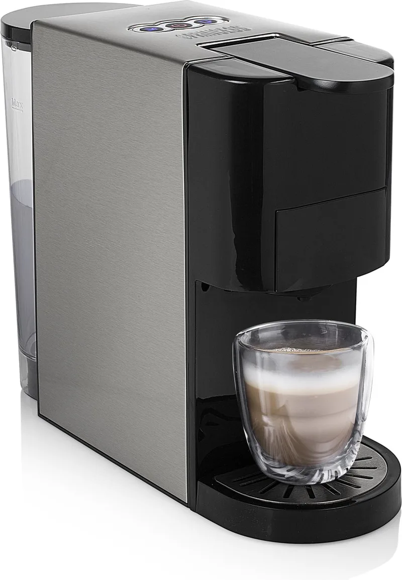 Princess 249451 Multi Capsule Koffiemachine - 5 in 1 - Geschikt voor Nespresso - Dolce Gusto Capsules - Zilver van Princess in Zwart – productfoto 1 van 3