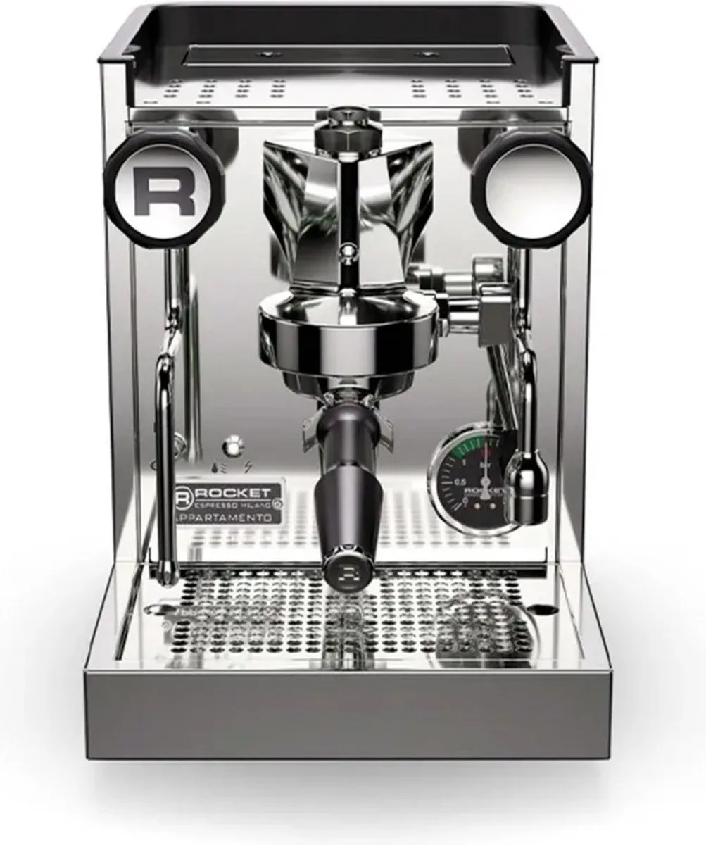 Appartamento TCA Espresso Machine - Wit - Temperatuurregeling van Rocket Espresso in Roestvrijstaal, Wit – productfoto