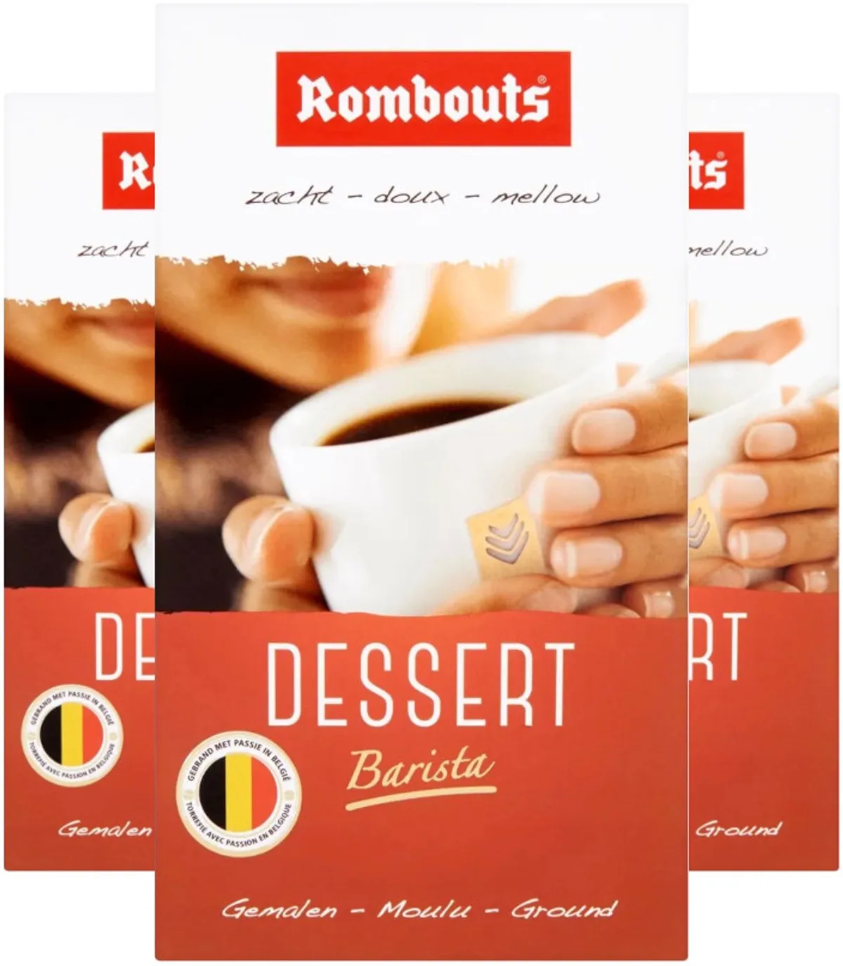 Barista Dessert - Multipack - Gemalen Koffie - 750g (3x250g) van Rombouts – productfoto