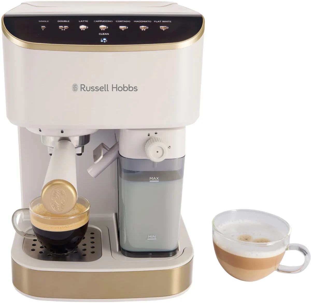 Café Genie Auto Espressomachine - 28760-56 van Russell Hobbs in Stone – productfoto