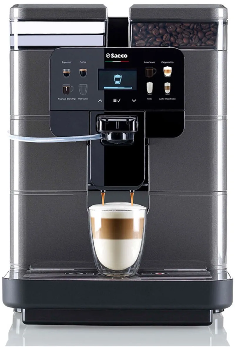 New Royal OTC - Volautomatisch Koffiezetapparaat - Koffiemachine met Bonen van Saeco in Zwart – productfoto