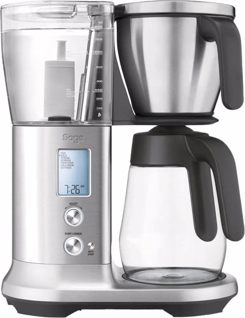 koffiezetapparaat The Precision Brewer Glass van Sage in Roestvrijstaal – productfoto