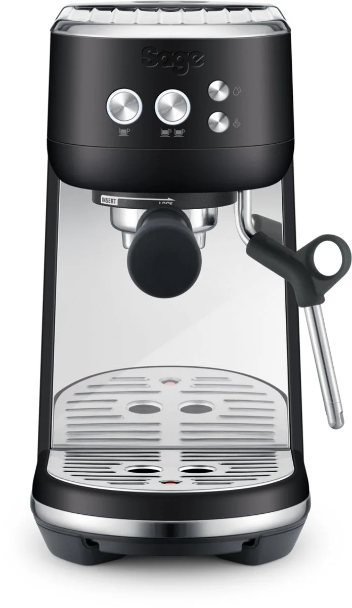 SES450BTR the Bambino Truffle - Mat zwart - Pistonmachine - Espressomachine van Sage in Zwart – productfoto