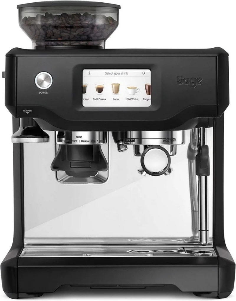 SES880BTR the Barista Touch SES880BTR (Mat Pistonmachine - Touchscreen - Automatisch stoompijpje - Espressomachine van Sage in Zwart – productfoto