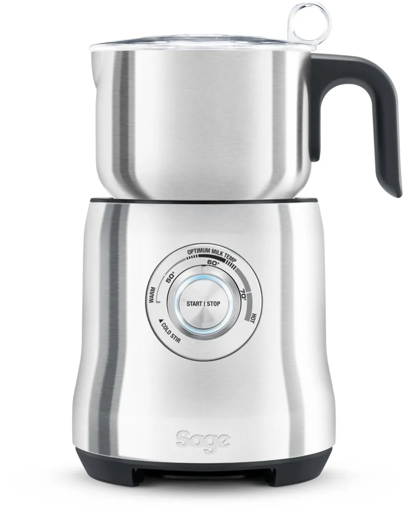 SMF600BSS the Milk Café Brushed Stainless Steel - Elektrische melkopschuimer - Warm & Koud schuim van Sage in Roestvrijstaal – productfoto
