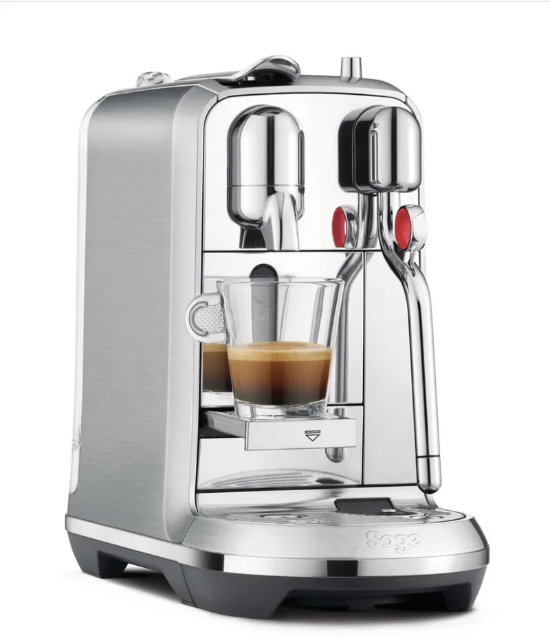 the Creatista Plus Brushed Stainless Steel SNE800BSS Nespresso Koffiecupmachine van Sage in RVS – Zilver – productfoto