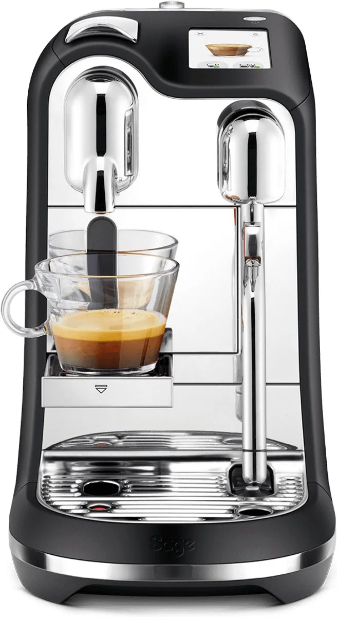 the Creatista Pro Black Truffle SNE900BTR Nespresso Koffiecupmachine van Sage in Black Truffle Mat Zwart – productfoto
