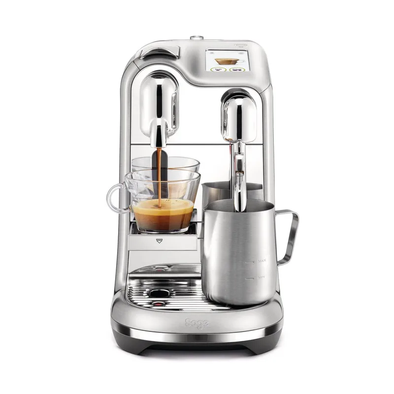 the Creatista Pro Brushed Stainless Steel SNE900BSS Nespresso Koffiecupmachine van Sage in Rvs – productfoto