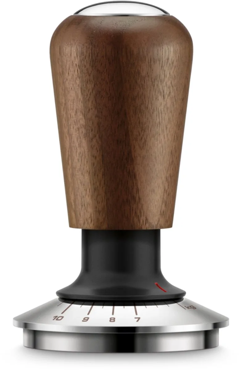 the Force Gauge Tamper™ 58mm Koffiemachineonderdelen - Oracle - Dual Boiler - SES920 - Craft series van Sage in Walnoot RVS – productfoto