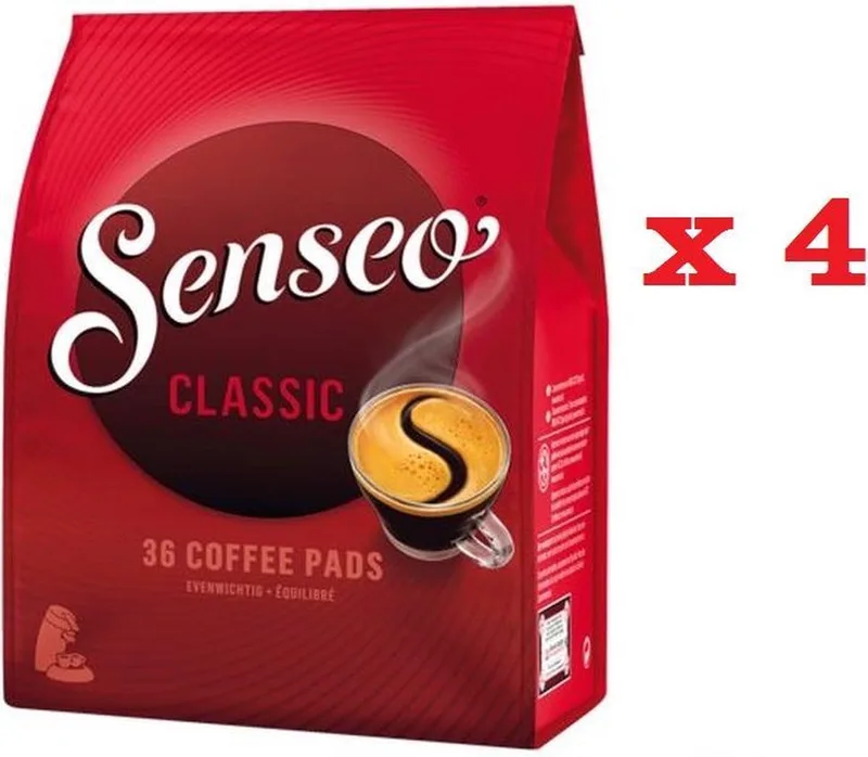 Base Classic koffiepads - 4 x 36 pads van Senseo – productfoto