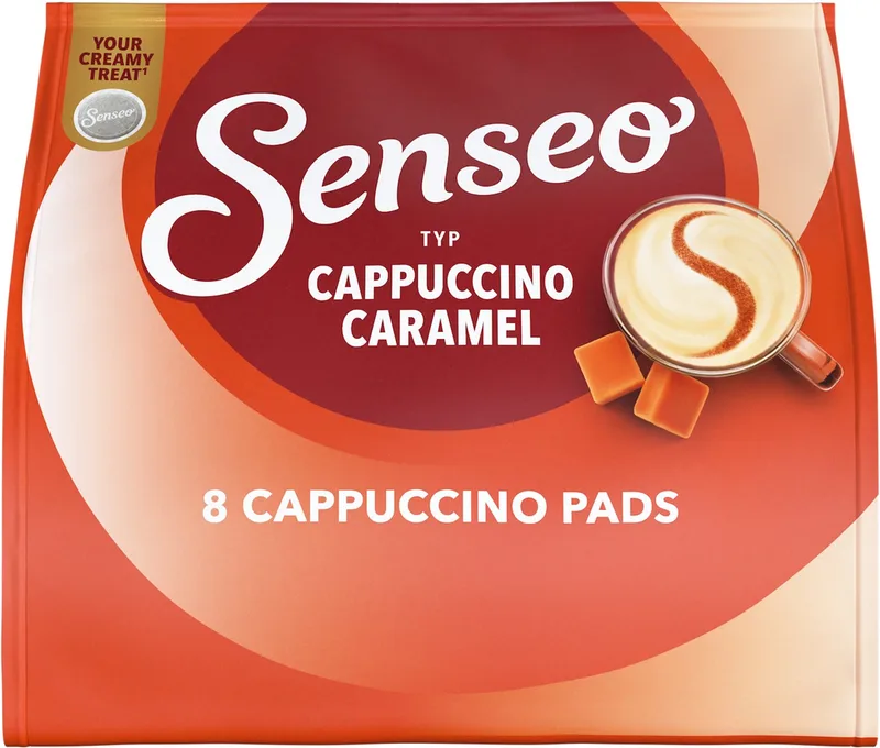 Cappuccino Caramel Koffiepads - Intensiteit 2/9 - 4 x 8 pads van Senseo – productfoto