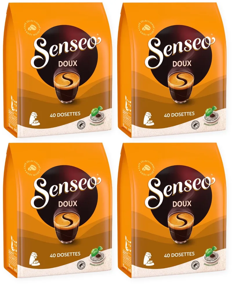 Doux - Koffiepads - Mild - Zacht - 4 x 40 Pads (160 Stuks) van Senseo – productfoto