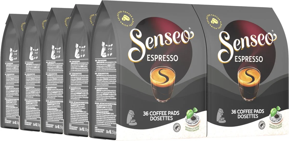 Espresso koffiepads - 9/9 Intensiteit - 10 x 36 pads de Senseo – photo produit