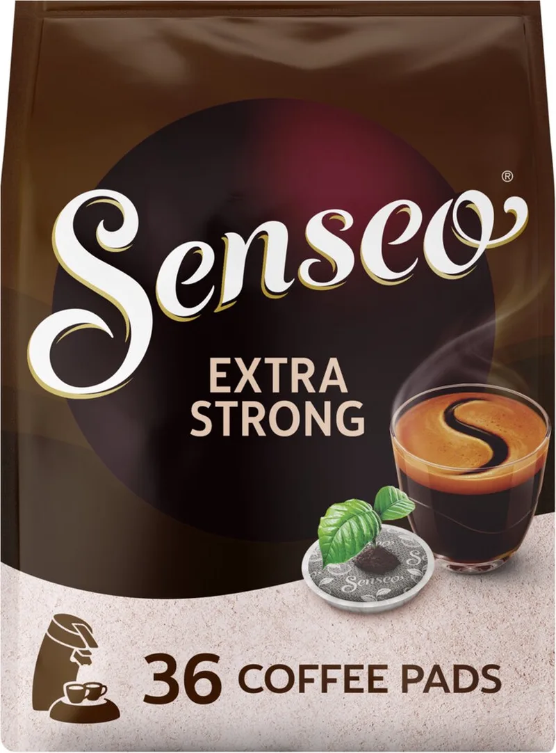 Extra Strong, zakje van 36 koffiepads van Senseo – productfoto