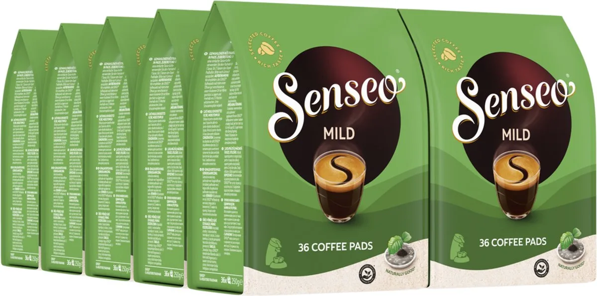 Mild Koffiepads - Intensiteit 3/9 - 10 x 36 pads de Senseo – photo produit