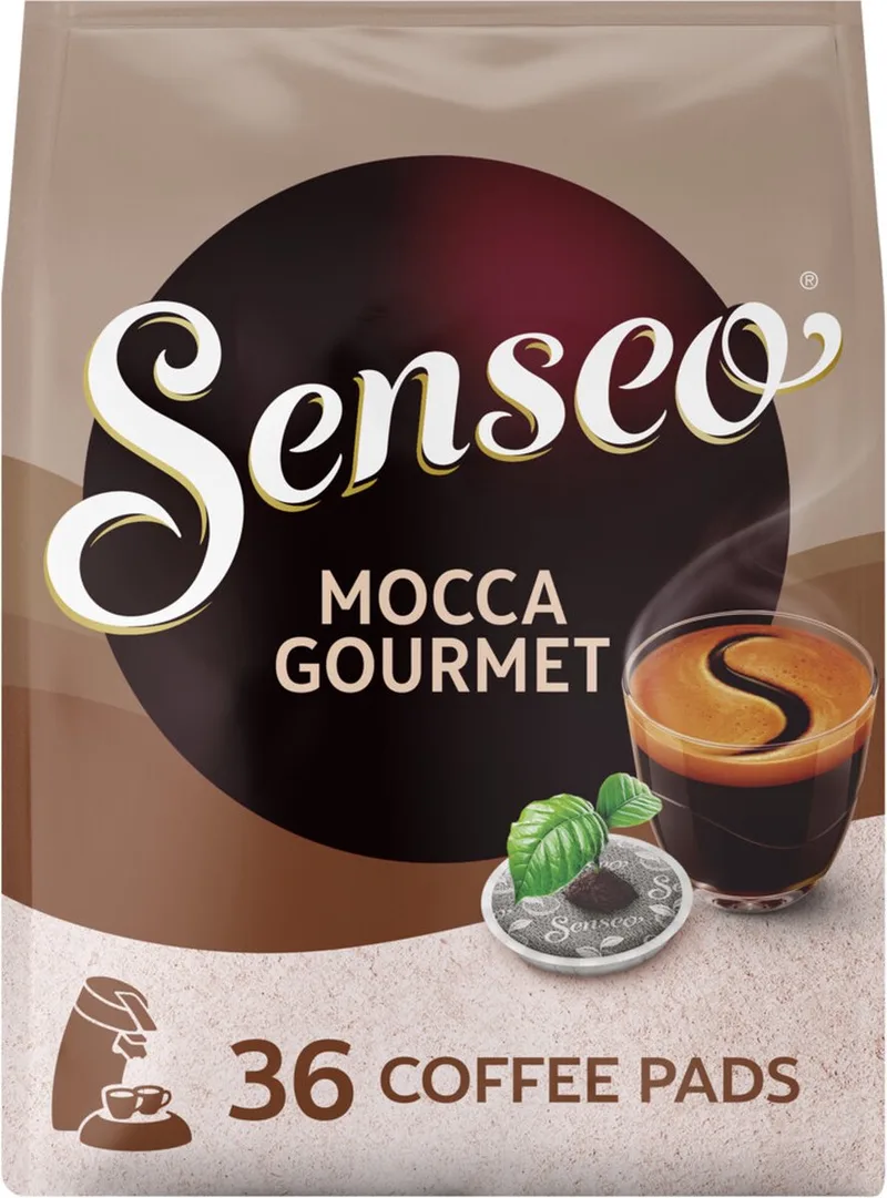 Mocca Gourmet Koffiepads - Intensiteit 4/9 - 1 x 36 pads van Senseo – productfoto