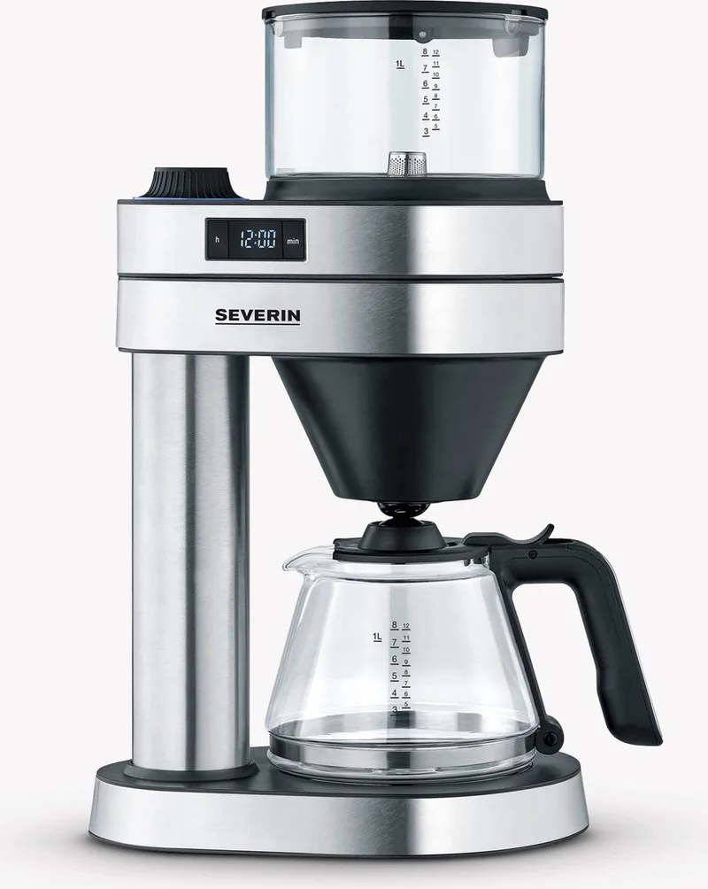 KA5762 Koffiefilter apparaat Zwart van Severin in Zwart, Roestvrijstaal – productfoto