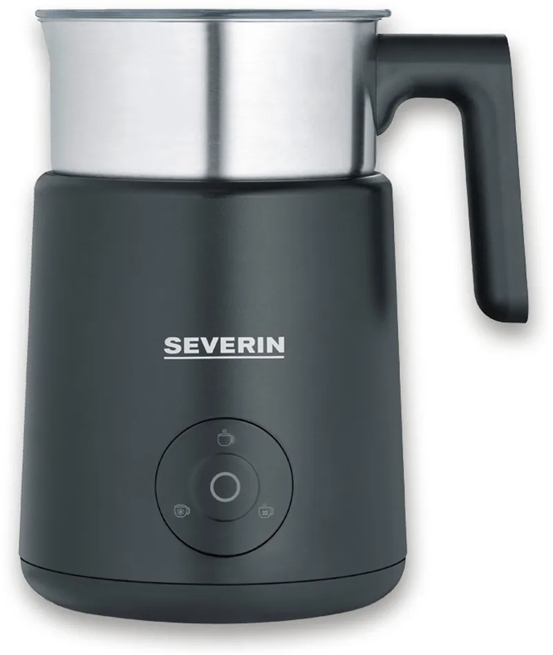 SM 3579 - Inductie Melkopschuimer Spuma Lite - Warm & Koud Opschuimen - Chocolademelk Functie - 400 ml - RVS van Severin in Geborsteldmatzilverzwart – productfoto