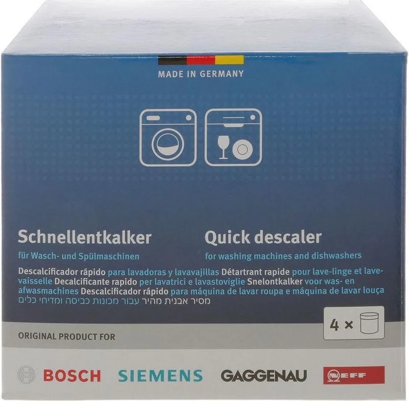 Bosch / Siemens Wasmachine Vaatwasser ontkalker - 4 stuks 250 gram van Siemens – productfoto