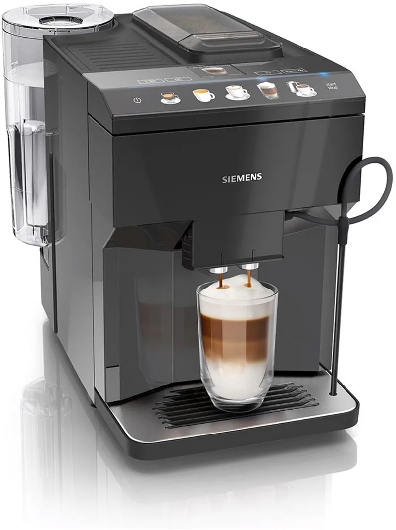 EQ.500 TP501R09 Classic - Volautomatische koffiemachine van Siemens in Zwart – Met melkslangetje – productfoto