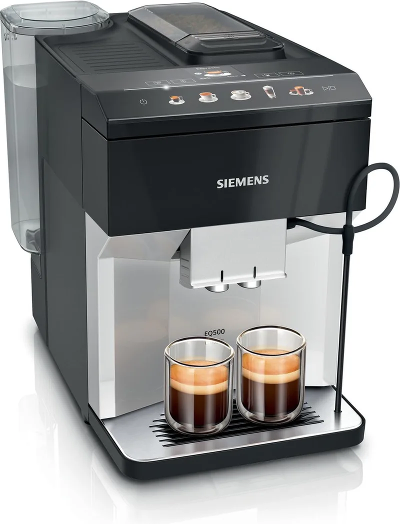 EQ.500 TP515D01 - Koffiezetapparaat - Volledig automatisch Espressomachine - 1,9 l de Siemens en Noir, Argent – photo produit