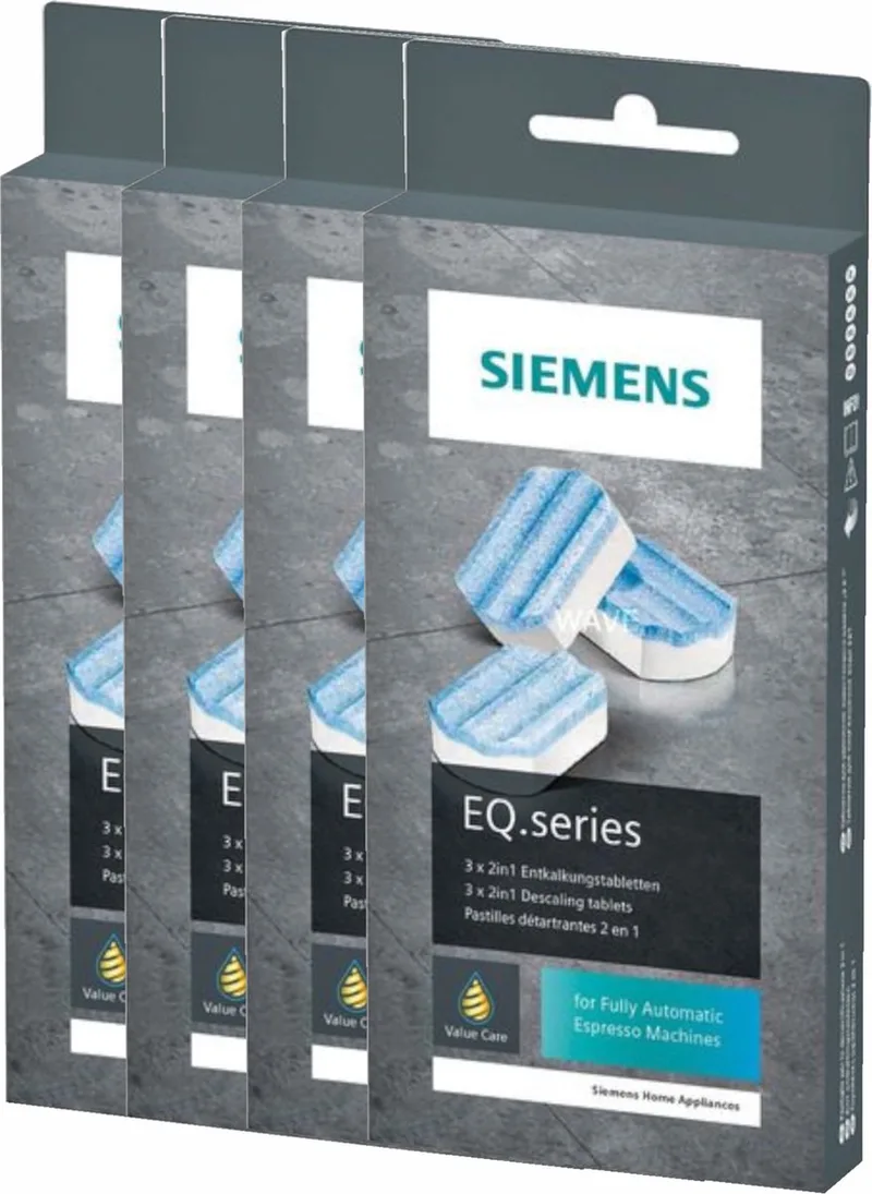 EQ Series - Ontkalkingstabletten - 12 Stuks (4x3 stuks) by Siemens in White – product photo