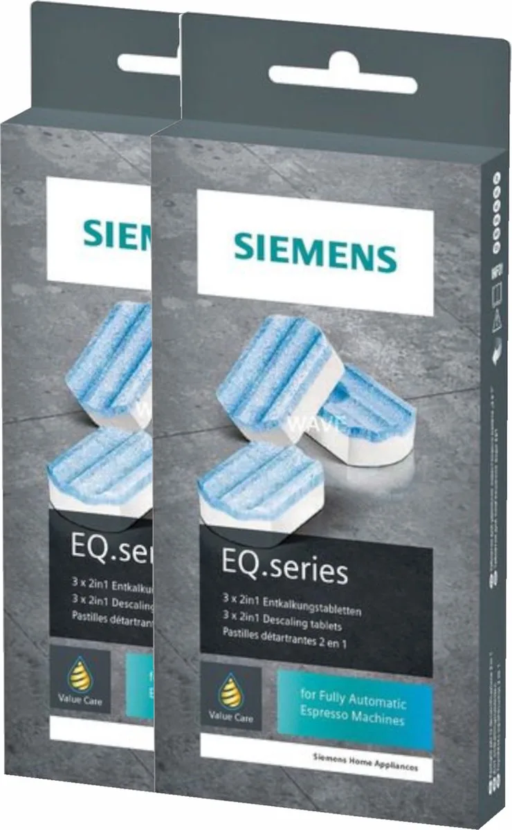 EQ Series - Ontkalkingstabletten - 6 Stuks (2x3 stuks) van Siemens – productfoto