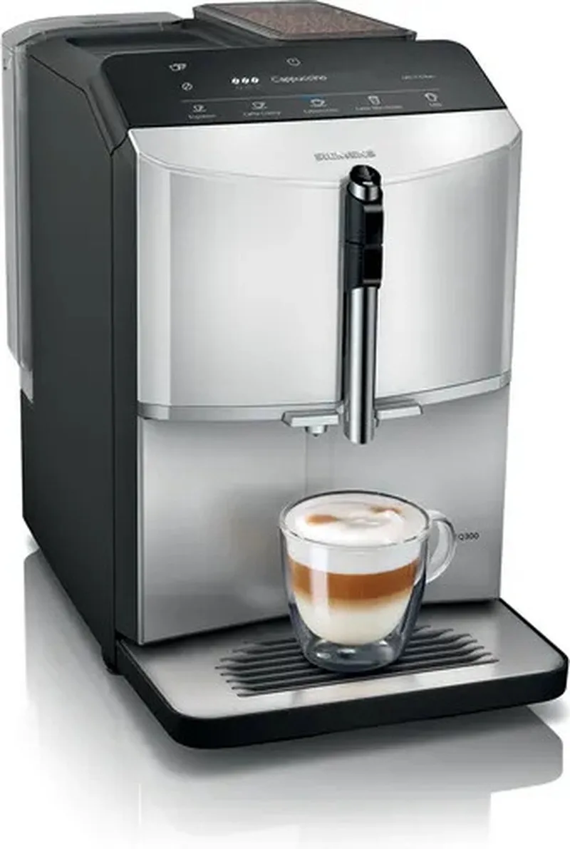EQ300 TF303E01 - Volautomatische espressomachine van Siemens in Zilver – productfoto