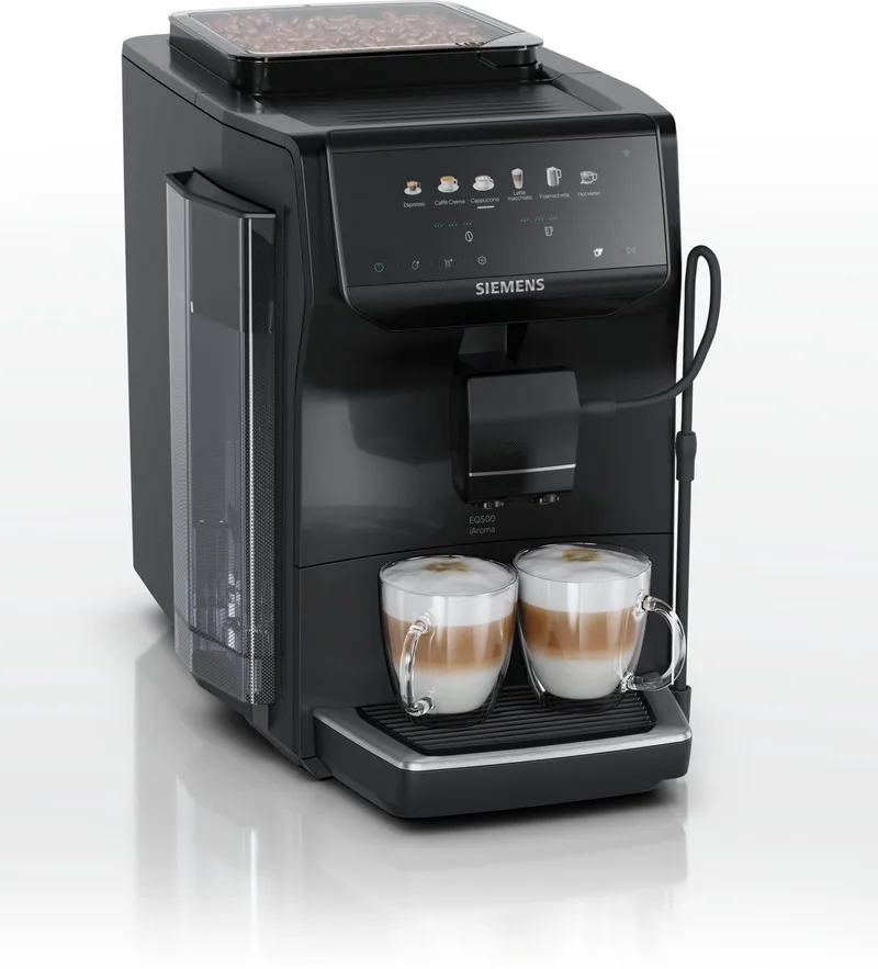EQ500 iAroma - TP551E09 - Volautomatische koffiemachine - autoMilk Clean - Piano-zwart - 2026 editie de Siemens en Noir – photo produit