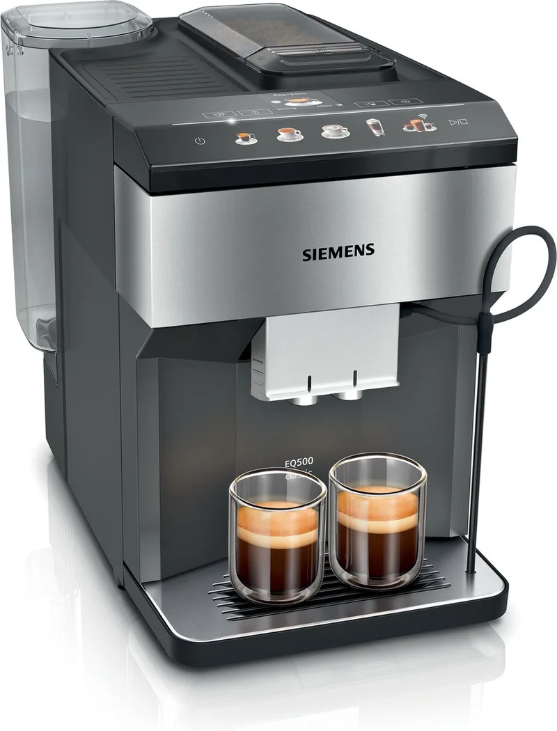 EQ500 TP516RX3 - Volautomatische Espressomachine - Classic Connect - RVS de Siemens en Noir, RVS – Met melkslangetje – photo produit