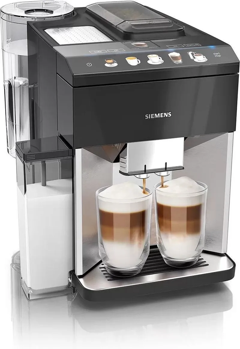 EQ500 TQ507R03 - Volautomatische espressomachine - Kopverwarmer - Zwart/RVS de Siemens en Noir – photo produit