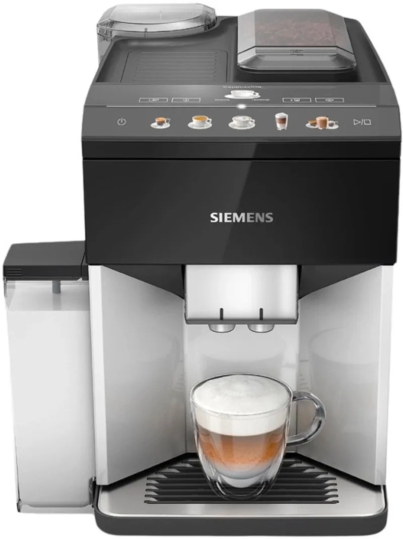 EQ500 TQ513R01 - Volautomatische espressomachine - Licht zilver van Siemens in Licht zilver – Met melkreservoir – productfoto