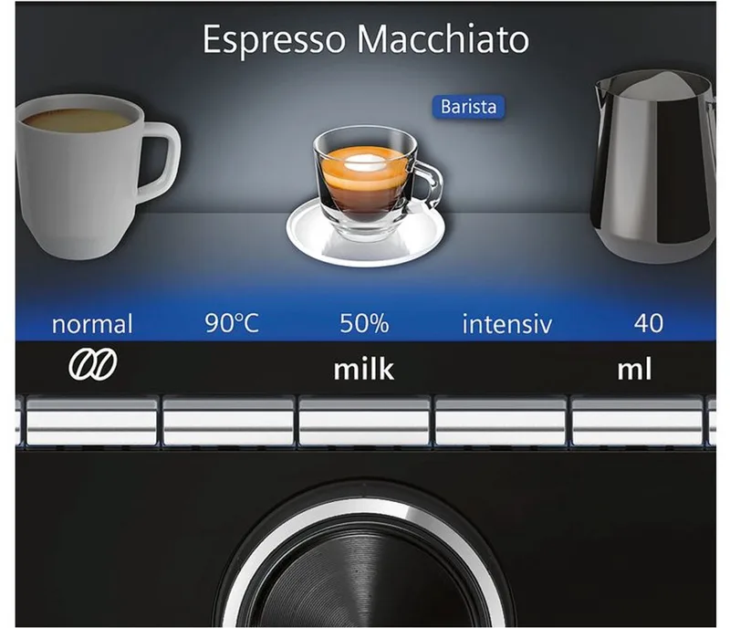 EQ6 Plus S500 TE655503 - Volledig automatisch Espressomachine - 1,7 l von Siemens in Schwarz, Silber – Produktfoto