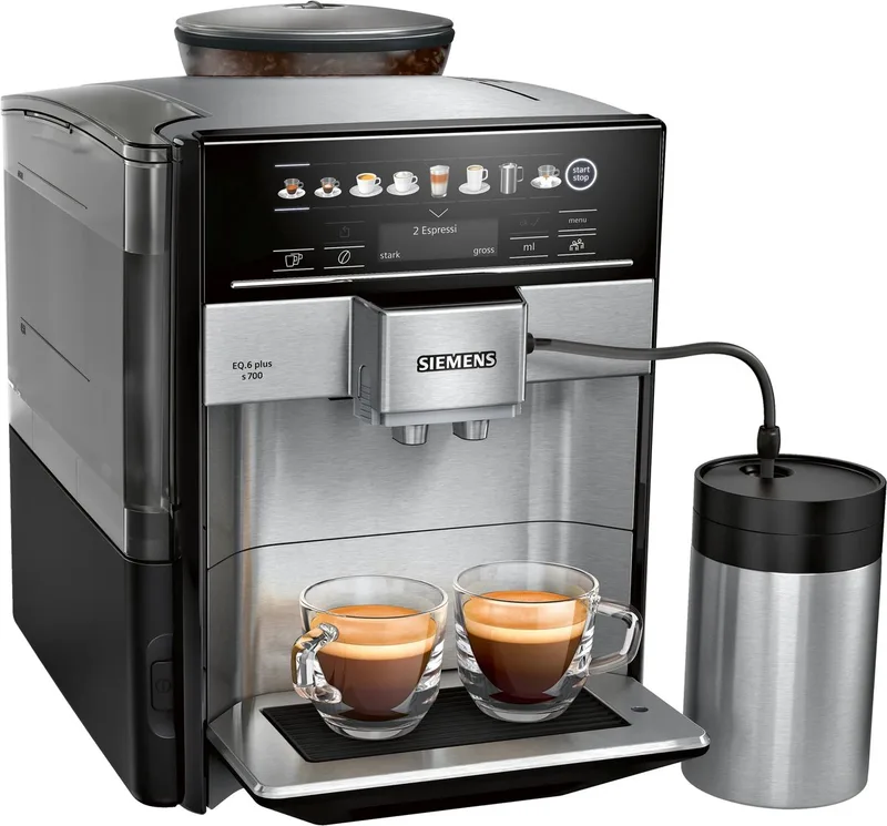 EQ6 plus s700 TE657M03DE - Volautomatische espressomachine - Zilver/Zwart van Siemens in Zwart – productfoto 1 van 4