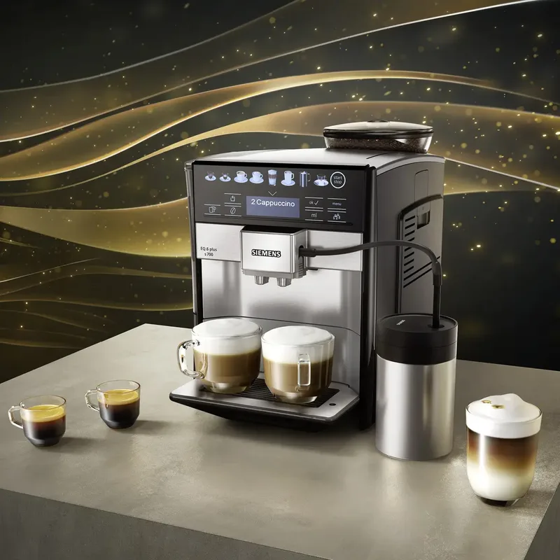 EQ6 plus s700 TE657M03DE - Volautomatische espressomachine - Zilver/Zwart van Siemens in Zwart – productfoto 4 van 4
