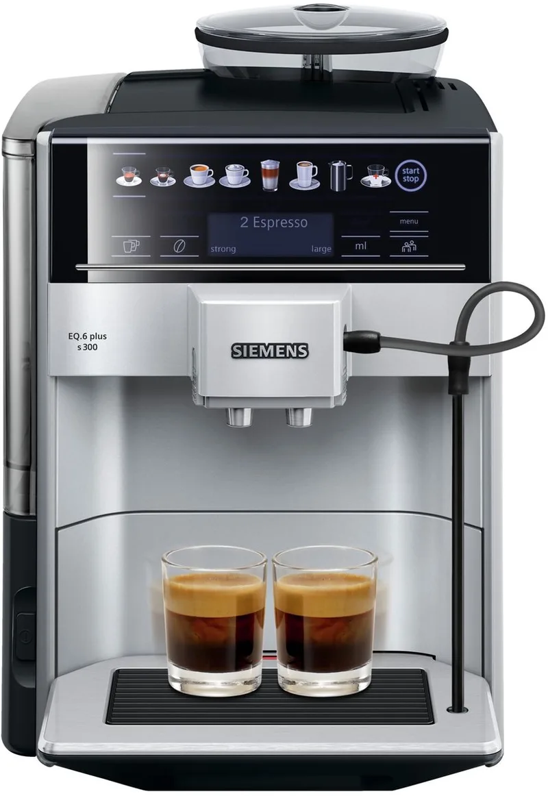 EQ6 Plus TE653311RW - Volautomatische espressomachine - Zilver von Siemens in Schwarz – Produktfoto