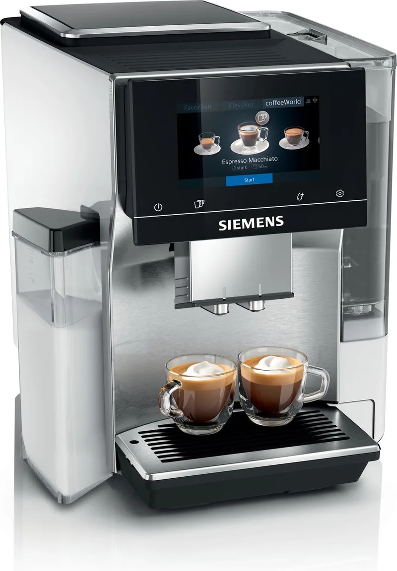 EQ700 TQ715R03 - Volautomatische espressomachine - RVS van Siemens in TQ715R03 – Met melkreservoir – RVS – productfoto