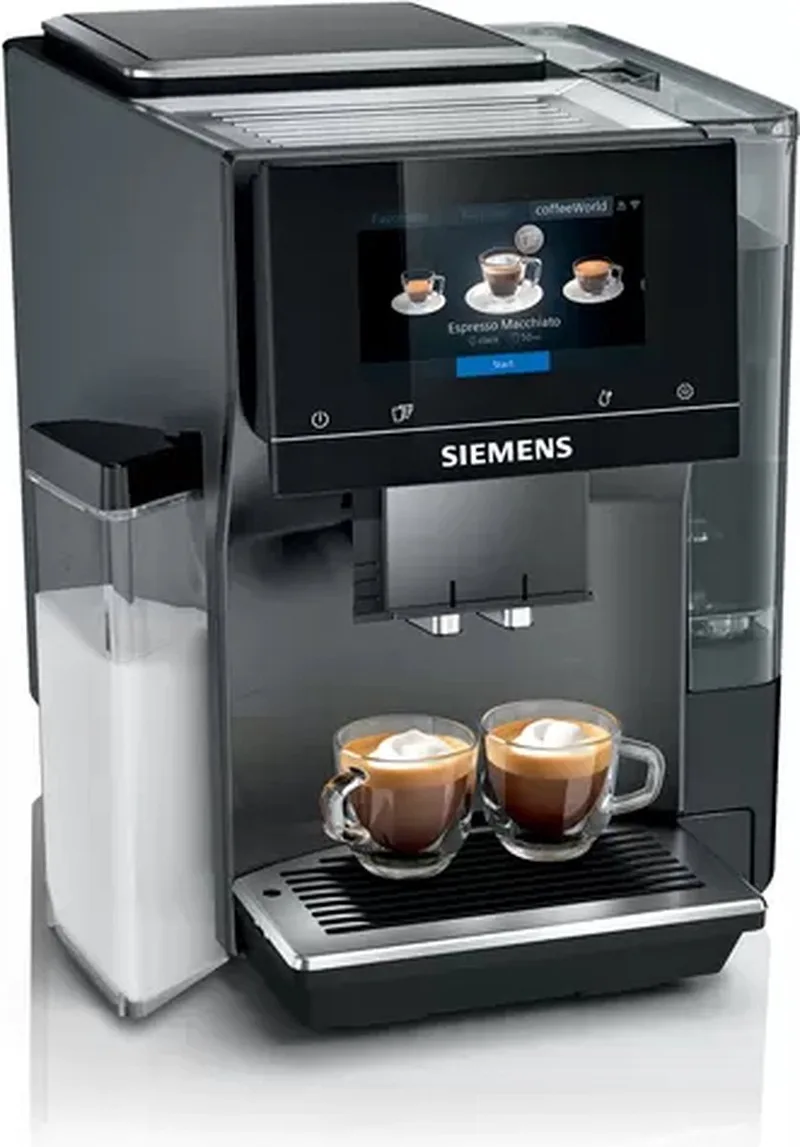 EQ700 TQ717DF5 - Volautomatisch Espressomachine - Zwart van Siemens in Roestvrijstaal – productfoto