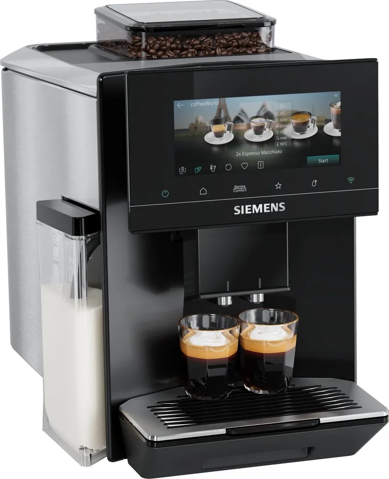 EQ900 iAroma TQ923E09 - Volautomatische koffiemachine - Piano zwart - Keramische maalschijven de Siemens en Piano-zwart – photo produit