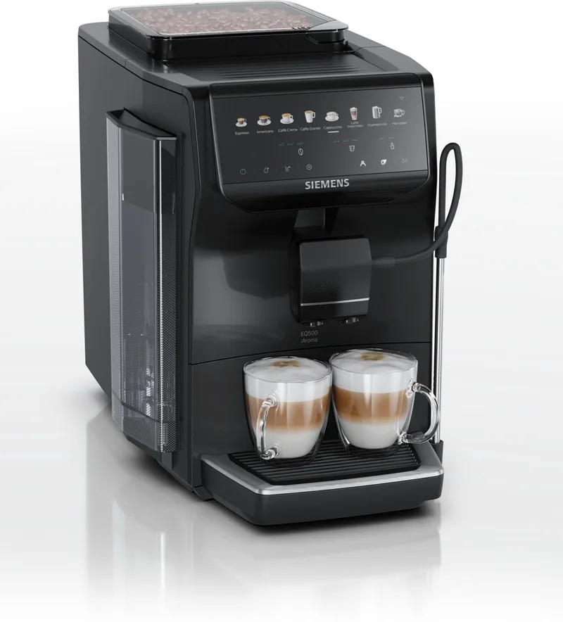 Espresso volautomaat EQ500 iAroma Piano-zwart TP553E19 van Siemens in Zwart – productfoto