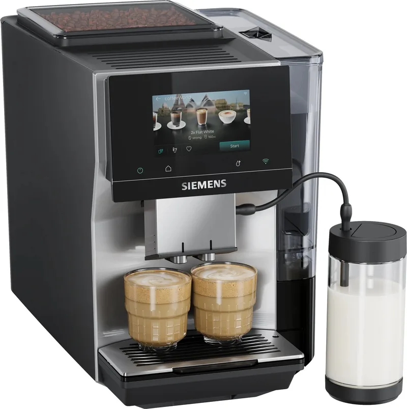 Espresso volautomaat EQ700 iAroma RVS metallic TP725EM7 van Siemens in Zilver – productfoto