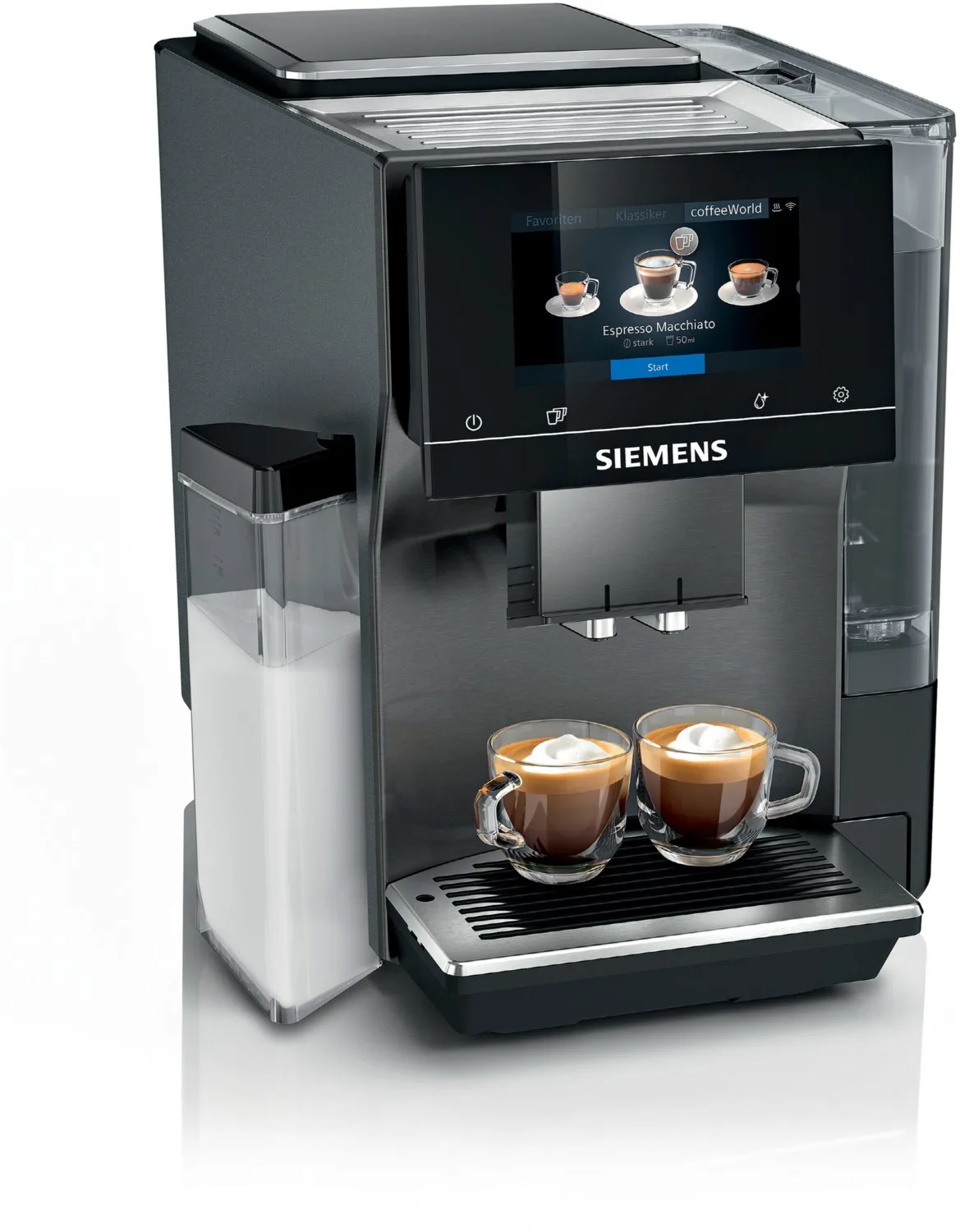 TQ707DF5 Kaffee-Vollautomat dark inox von Siemens in Schwarz – Produktfoto