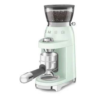CGF03PGEU Elektrische Koffiemolen - Koffiebonenmaler - 30 Maalstanden - RVS Kegelmaalwerk - Voor Espresso, Filterkoffie & French Press - 240g Bonenreservoir - '50s Style van Smeg in Watergroen – productfoto 6 van 6