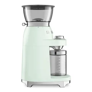 CGF03PGEU Elektrische Koffiemolen - Koffiebonenmaler - 30 Maalstanden - RVS Kegelmaalwerk - Voor Espresso, Filterkoffie & French Press - 240g Bonenreservoir - '50s Style van Smeg in Watergroen – productfoto 4 van 6