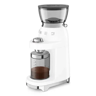 CGF03WHEU Elektrische Koffiemolen - Koffiebonenmaler - 30 Maalstanden - RVS Kegelmaalwerk - Voor Espresso, Filterkoffie & French Press - 240g Bonenreservoir - '50s Style van Smeg in Wit – productfoto 6 van 6