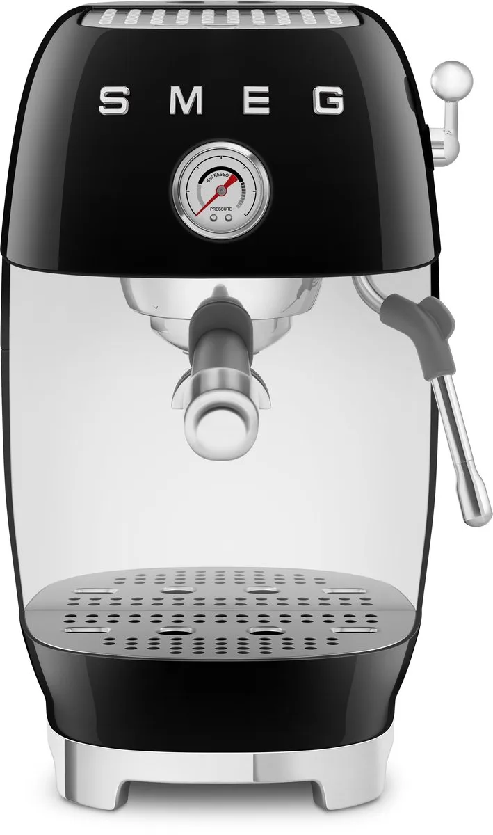 ECF03BLEU Handmatige Espressomachine - Pistonmachine - Cold Brew - 15 Bar - 58 mm Filterdrager - Thermoblock - Professionele Stoompijp - '50s Style van Smeg in Zwart – productfoto